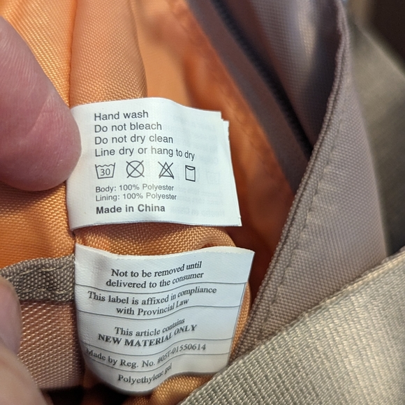 Baggallini Mosey crossbody hobo bag, tan with peach lining - Picture 12 of 13